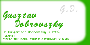 gusztav dobrovszky business card