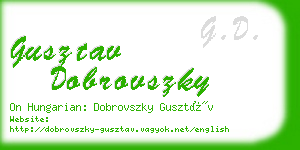 gusztav dobrovszky business card